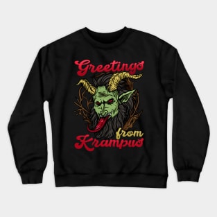 Greetings from Krampus - Ugly Christmas Demon Gift Crewneck Sweatshirt